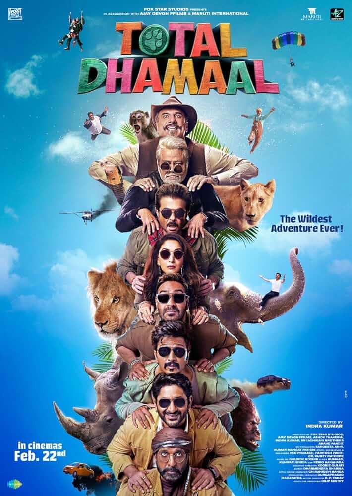 Total Dhamaal (2019) Hindi 1080p HDRip x264 AAC ESubs Full Bollywood Movie [2.1GB] Full Movie Download