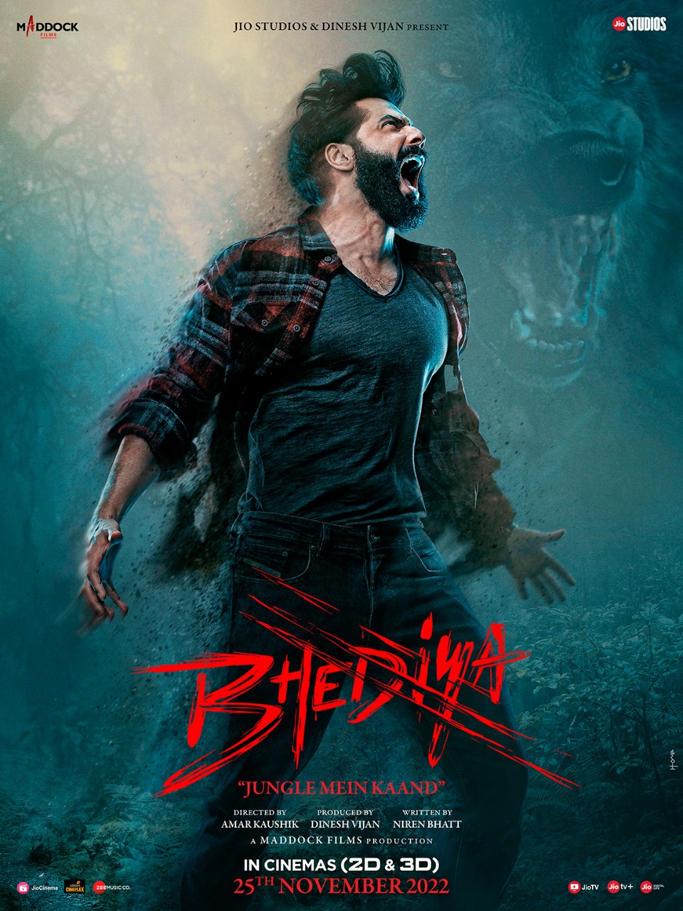 Bhediya (2022) Hindi 720p HEVC HDRip x265 AAC ESubs Full Bollywood Movie [750MB] Full Movie Download