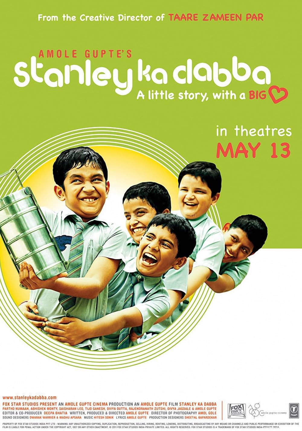 Stanley Ka Dabba (2011) Hindi 480p HDRip x264 AAC ESubs Full Bollywood Movie [350MB] Full Movie Download